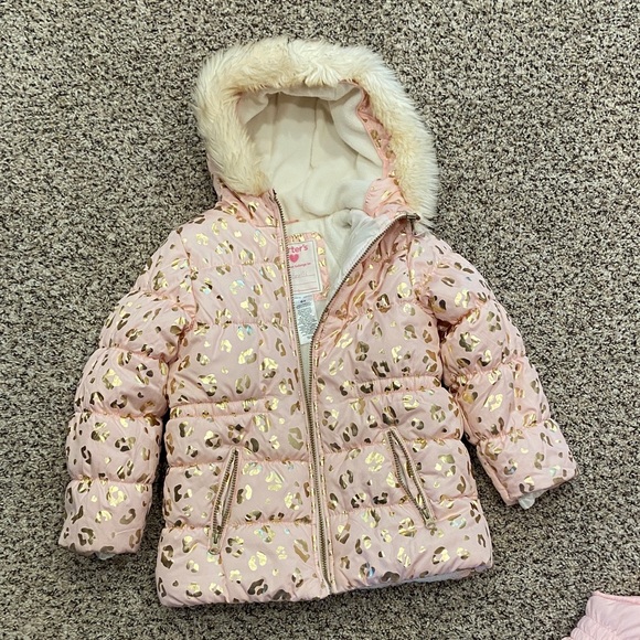 Carter's Light Pink cheat print jacket and snow bib. - Picture 4 of 5
